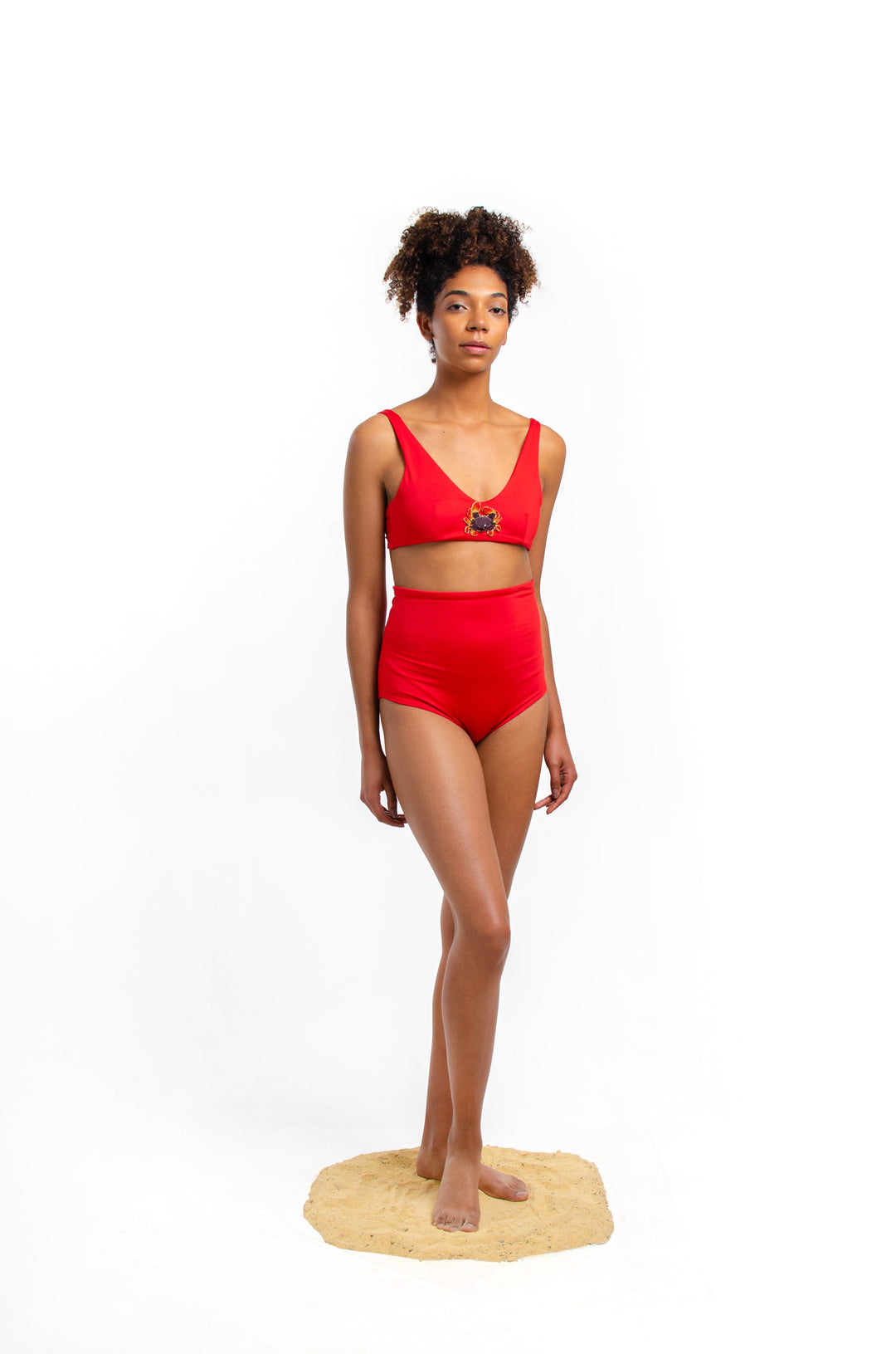 Mae Bottom Red - Extra High Waisted