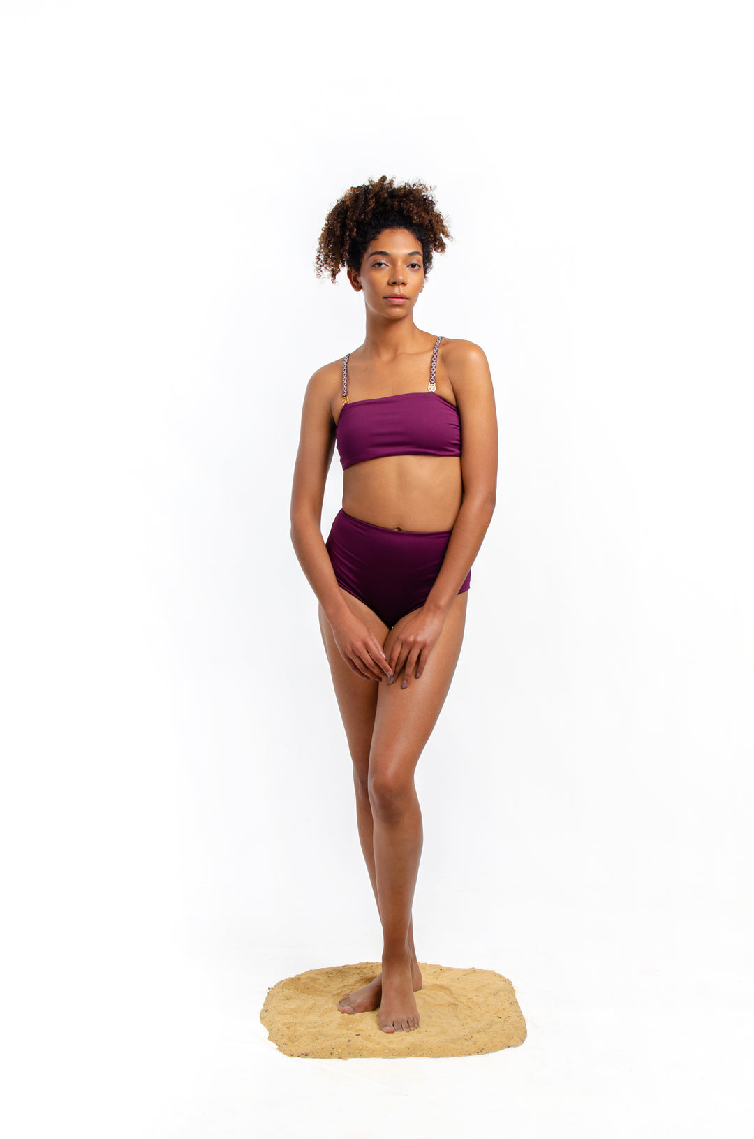 Tali Top Purple + Beaded Straps