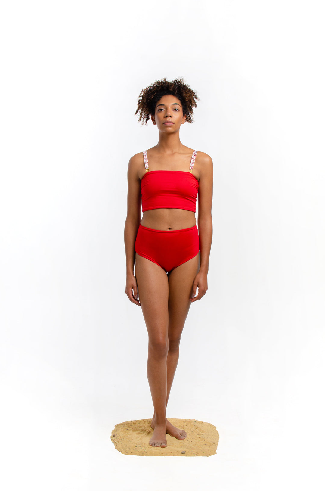 Mae Bottom Red - High Waisted