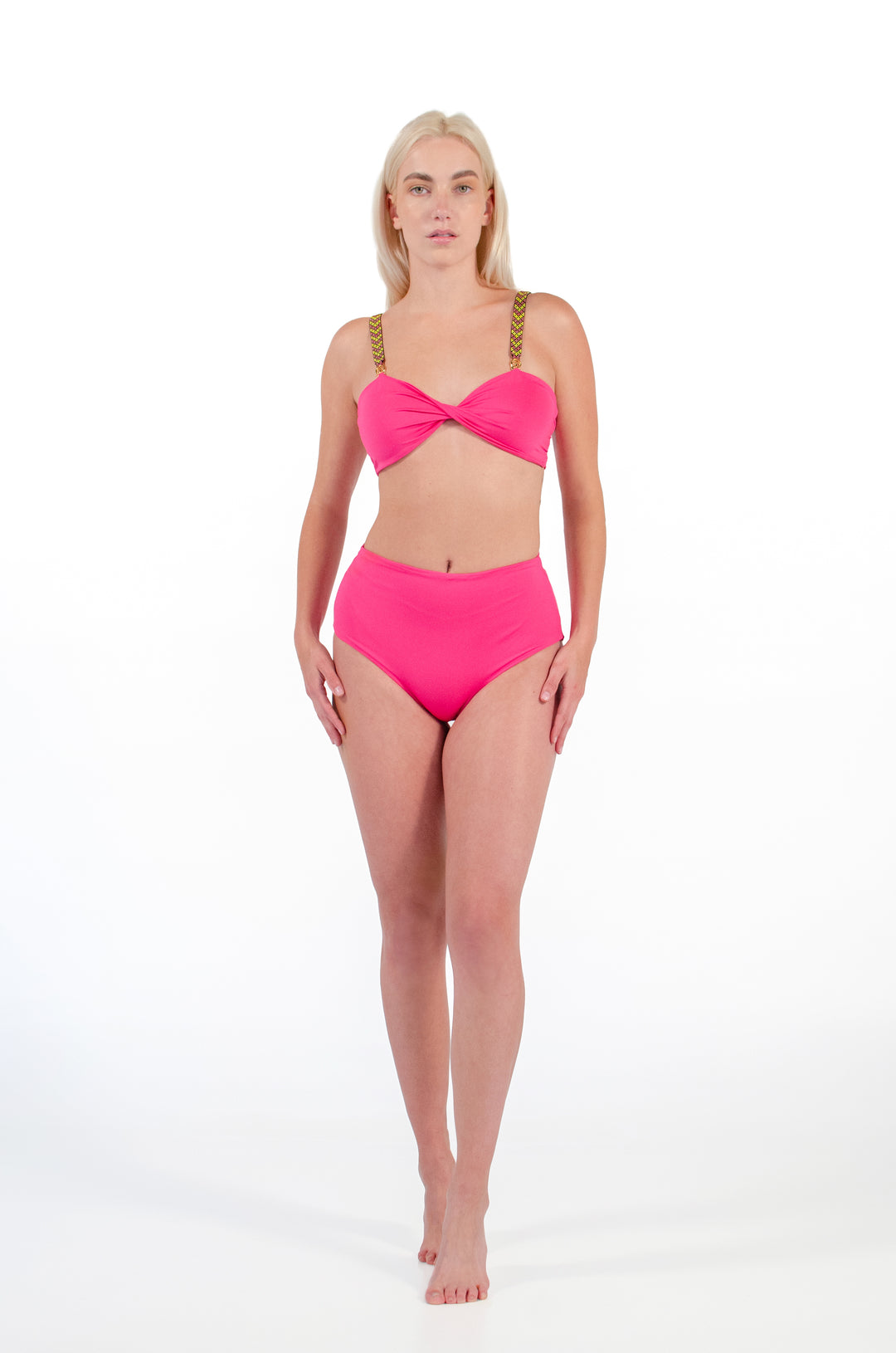 Nai Top Hot Pink + Beaded Straps