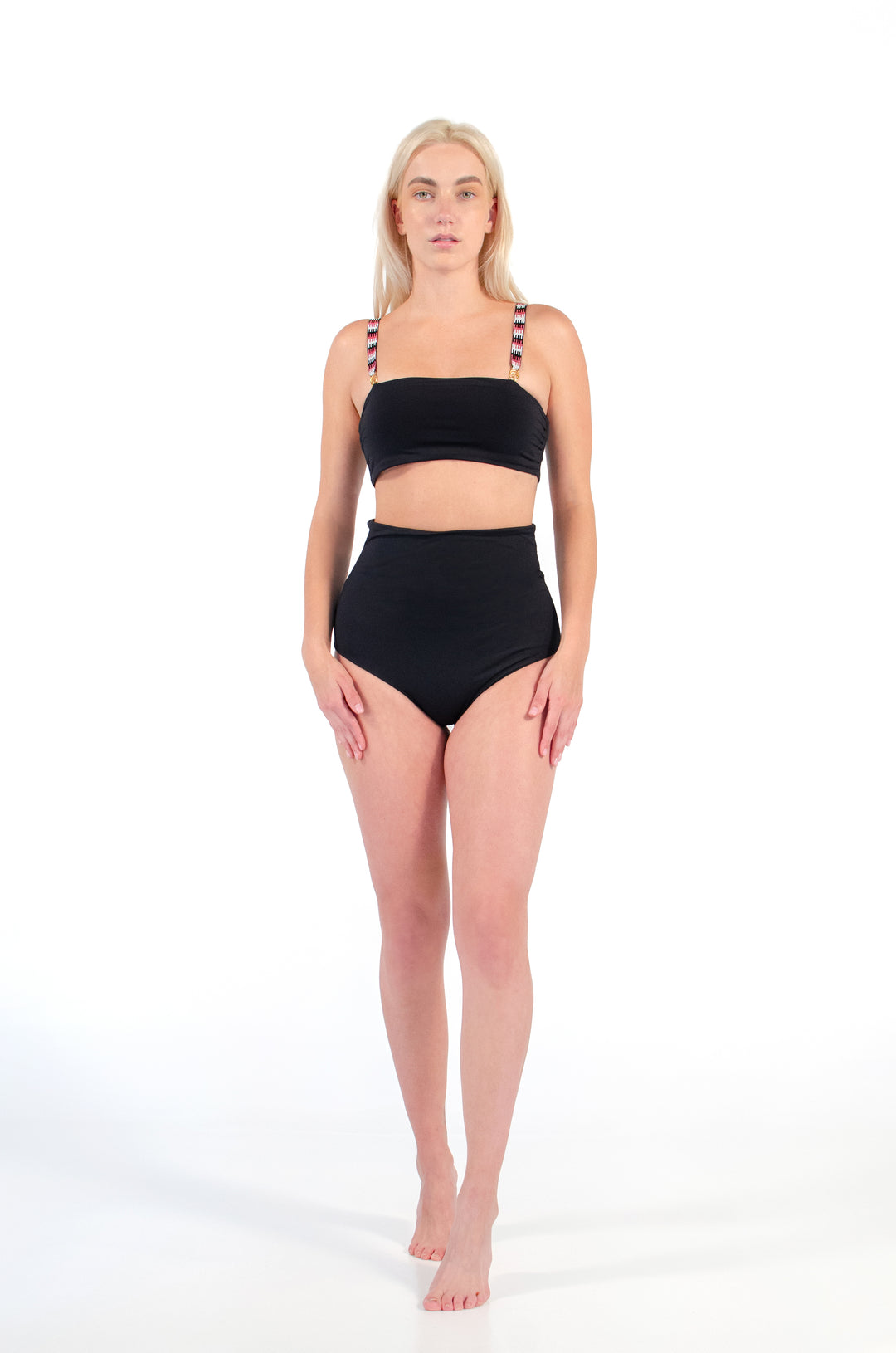 Tali Top Black + Beaded Straps