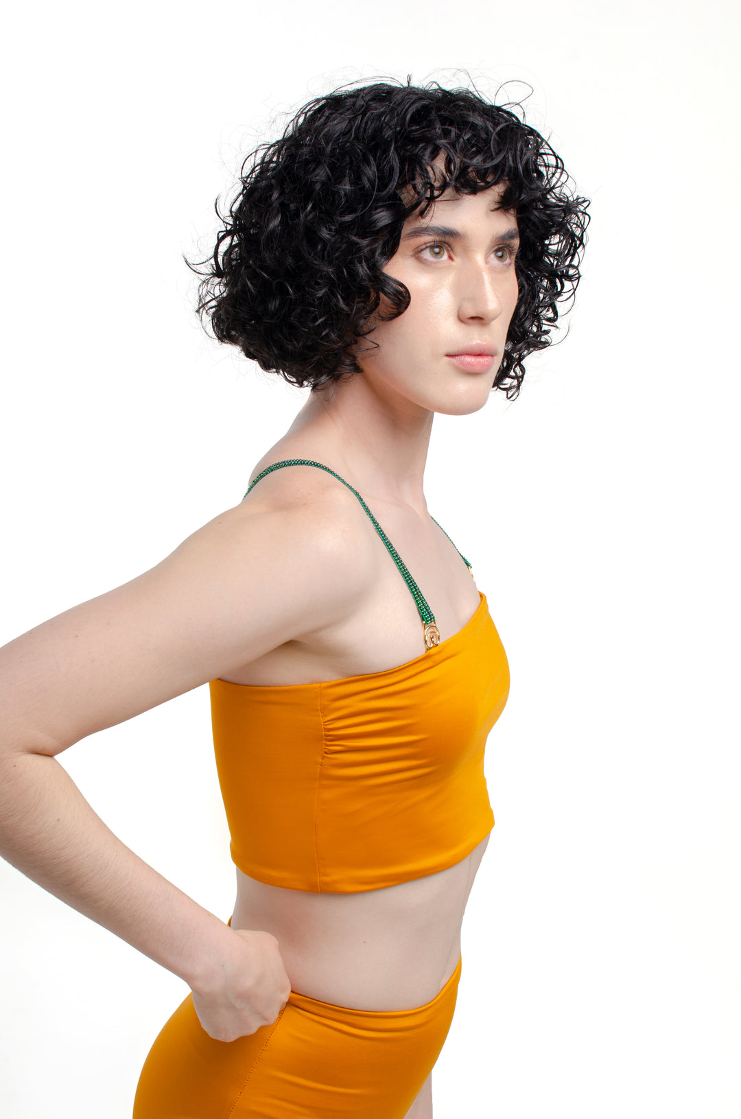 Saru Top Amber + Beaded Straps